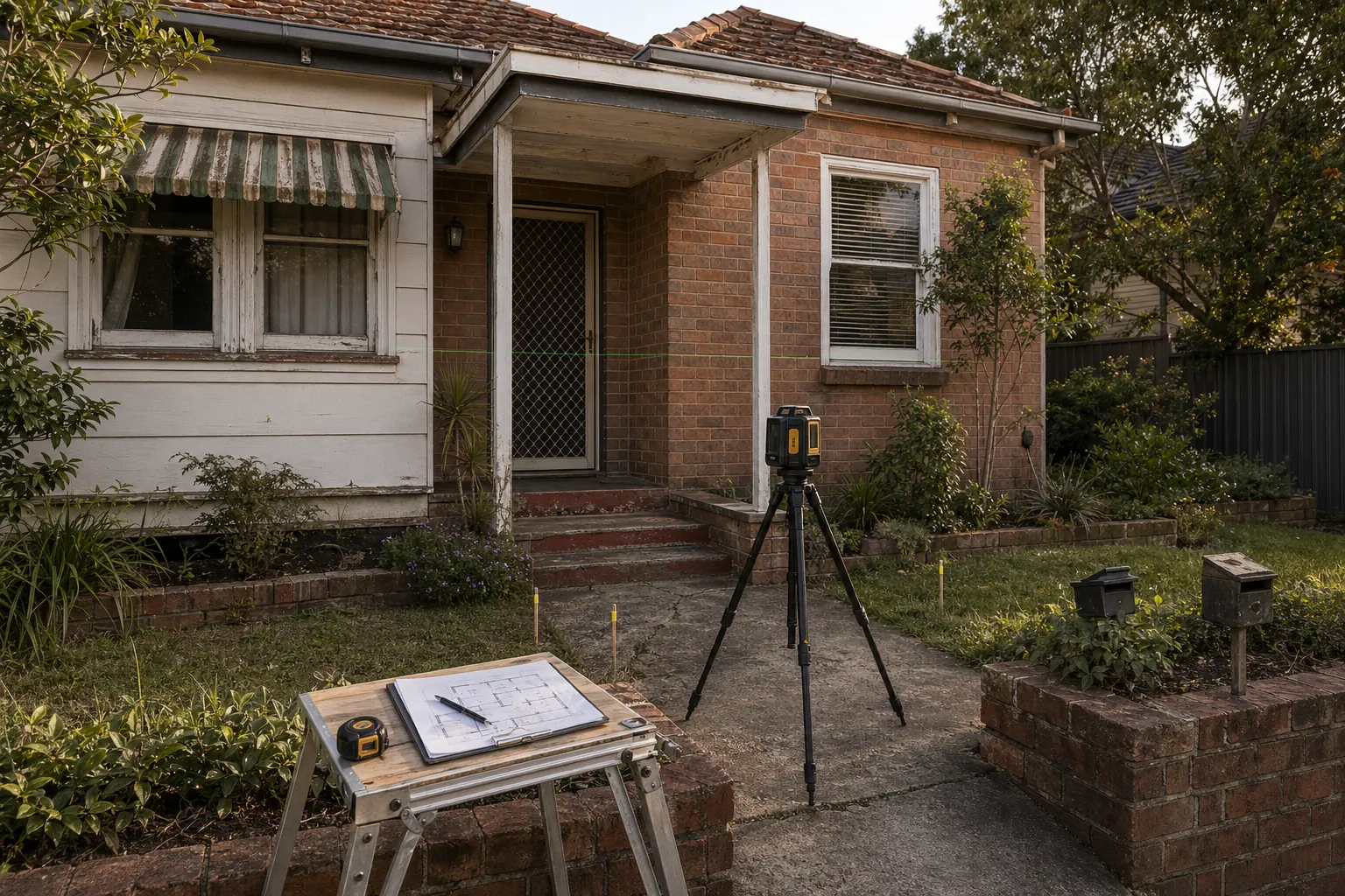 Old house ready for renovation inspection