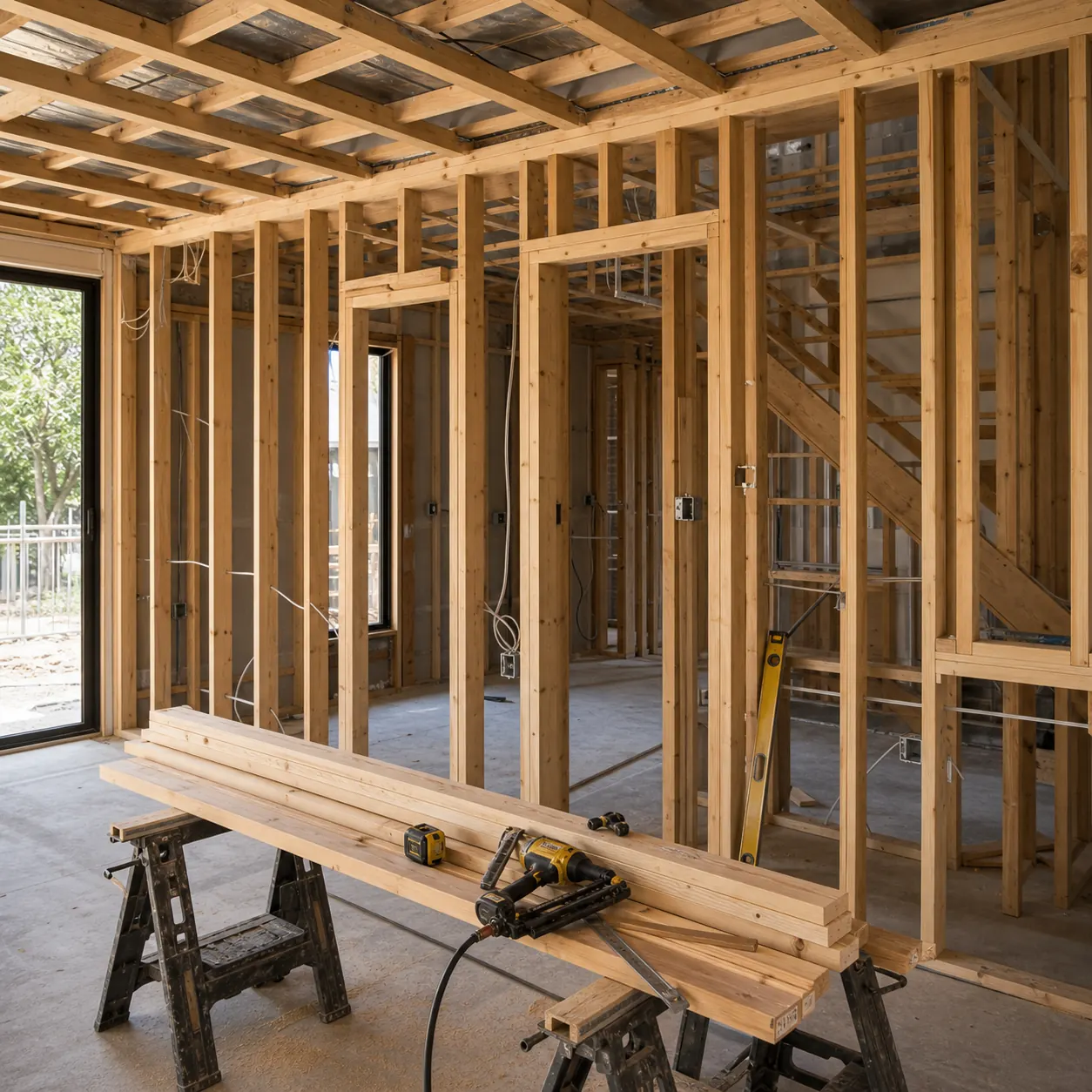 Residential carpentry framing and fix-out